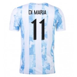 Camisola Argentina Di Maria 11 Equipamento Primeiro 2021 Manga Curta